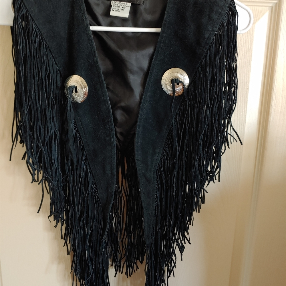 Vintage western fringe vest/shoulder cover